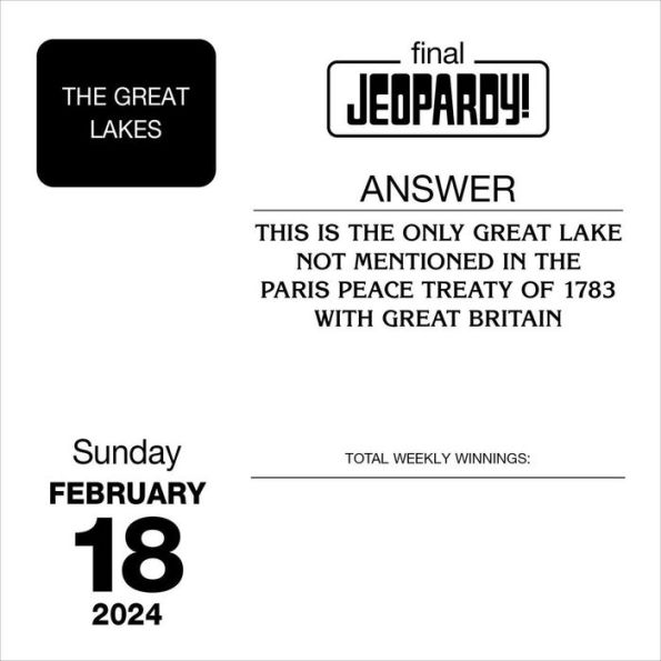 Jeopardy! 2024 DaytoDay Calendar by Sony Barnes & Noble®