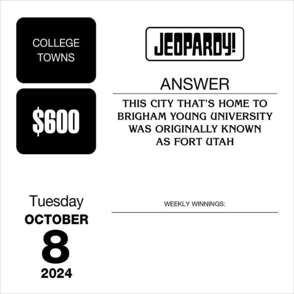 Jeopardy! 2025 DaytoDay Calendar by Sony Barnes & Noble®