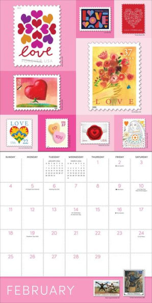 United States Postal Service Stamp Art 2024 Wall Calendar