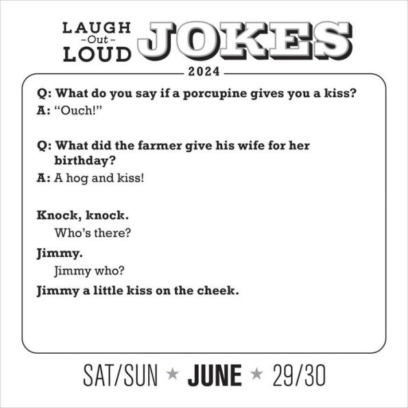 LaughOutLoud Jokes 2024 DaytoDay Calendar by Rob Elliott Barnes