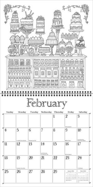 Johanna Basford 12-Month 2024 Coloring Weekly Planner Calendar