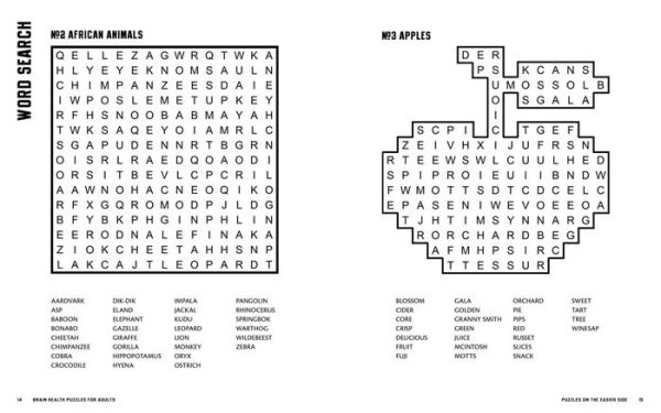 Brain Health Puzzles for Adults: Crosswords, Sudoku, and Other Puzzles That Give the Brain the Exercise It Needs