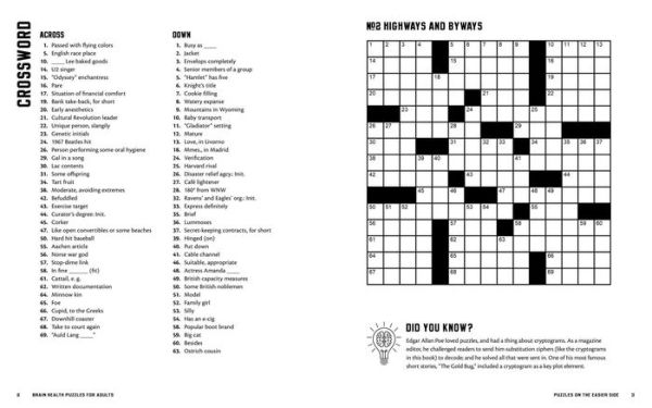 Brain Health Puzzles for Adults: Crosswords, Sudoku, and Other Puzzles That Give the Brain the Exercise It Needs