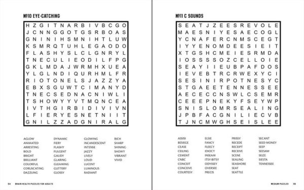 Brain Health Puzzles for Adults 2: Crosswords, Sudoku, and Other Puzzles That Give the Brain the Exercise It Needs