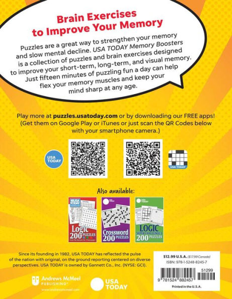 USA TODAY Memory Boosters: 250 Seriously Fun Puzzles