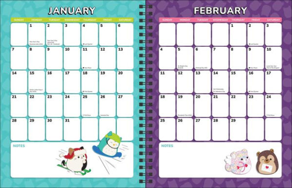 Squishmallows 12-Month 2024 Monthly/Weekly Planner Calendar (Calendar) 