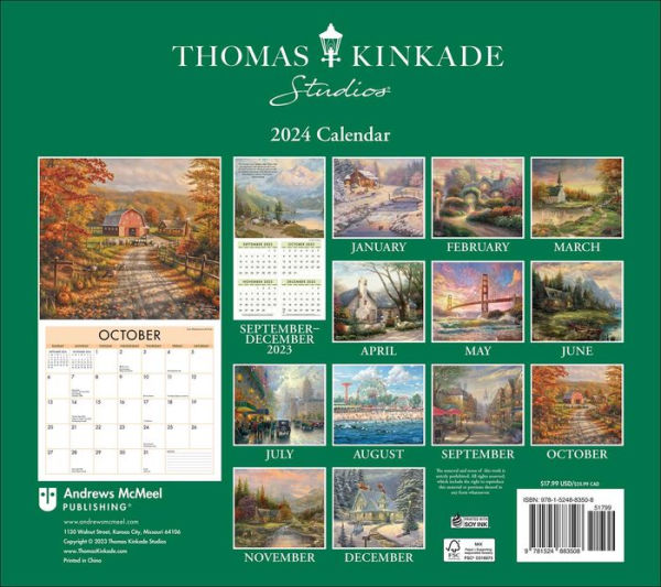 Thomas Kinkade Studios 2024 Deluxe Wall Calendar by Thomas Kinkade