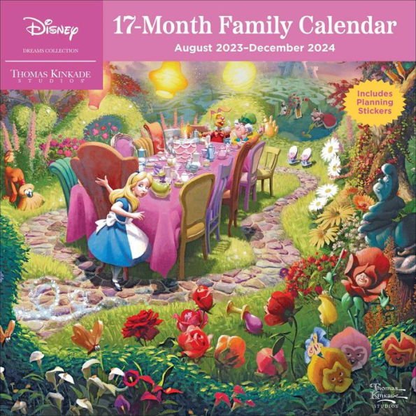 2023-2024 Disney Dreams Collection by Thomas Kinkade Studios: 17-Month Family Wall Calendar