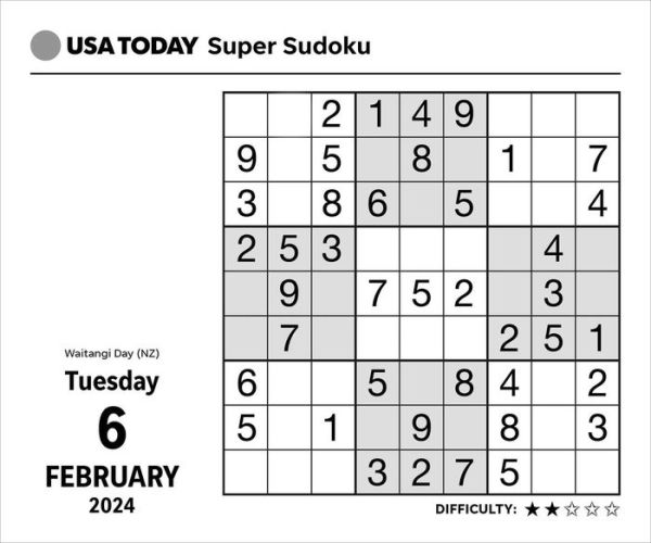 2024 Sudoku Puzzles Daily Desktop Calendar, TF Publishing