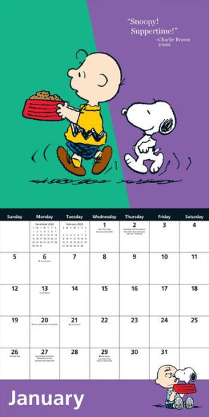 Peanuts 2025 Wall Calendar