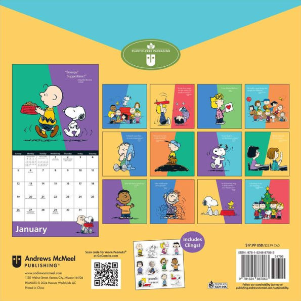 Peanuts 2025 Wall Calendar