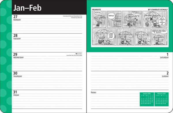 Peanuts 12-Month 2025 Weekly/Monthly Planner Calendar