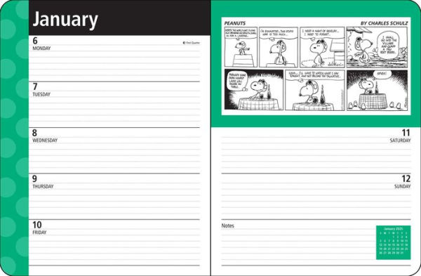 Peanuts 12-Month 2025 Weekly/Monthly Planner Calendar