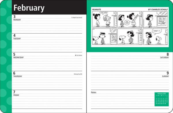 Peanuts 12-Month 2025 Weekly/Monthly Planner Calendar