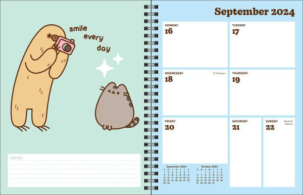 Pusheen 16-Month 2024-2025 Weekly/Monthly Planner Calendar