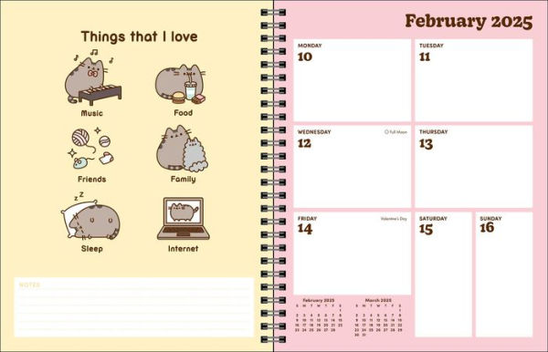 Pusheen 16-Month 2024-2025 Weekly/Monthly Planner Calendar