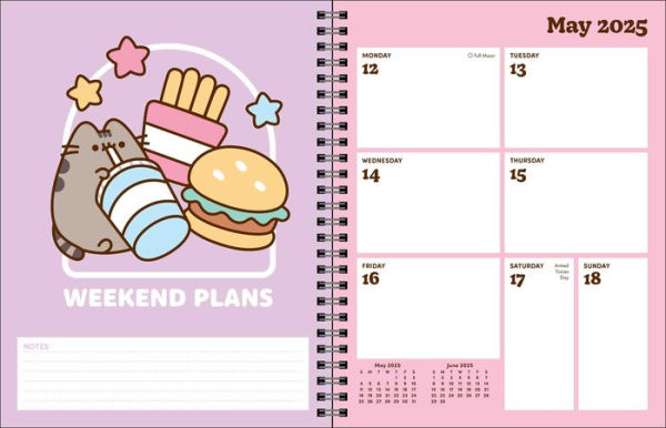 Pusheen 16-Month 2024-2025 Weekly/Monthly Planner Calendar