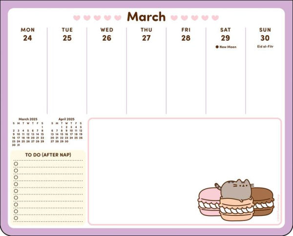 2025 Pusheen Weekly Desk Pad Calendar