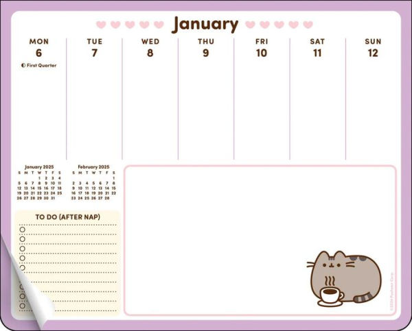 2025 Pusheen Weekly Desk Pad Calendar