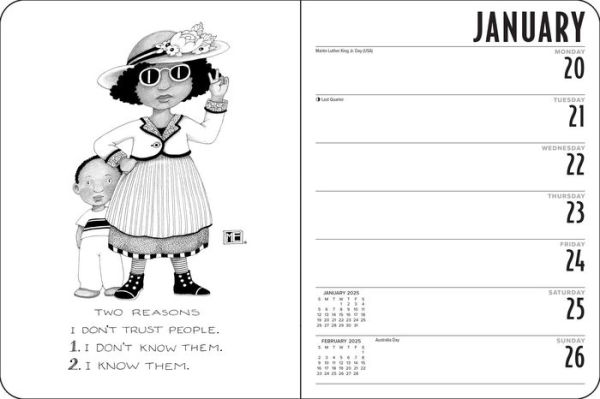 Mary EngelDark 12-Month 2025 Monthly/Weekly Planner Calendar