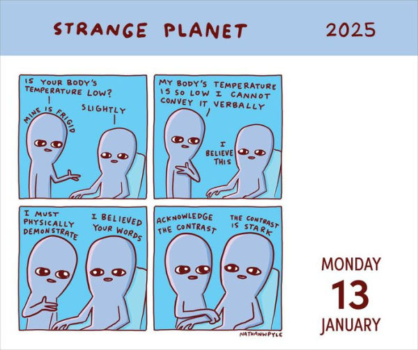 2025 Strange Planet Day-to-Day Calendar