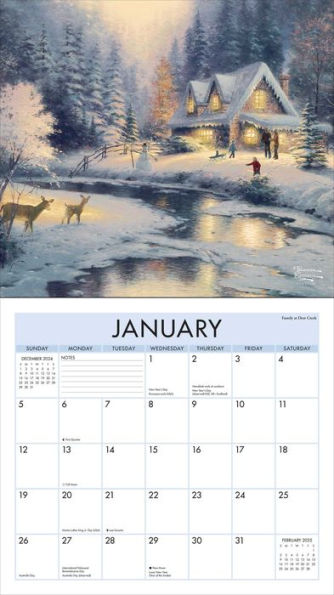 2025 Thomas Kinkade Studios Deluxe Wall Calendar