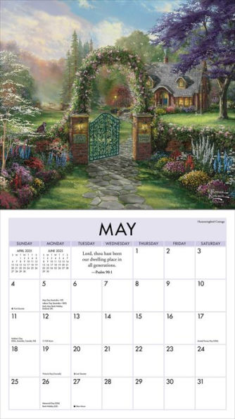 Thomas Kinkade Studios 2025 Deluxe Wall Calendar with Scripture by ...