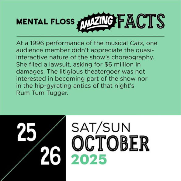 2025 Amazing Facts from Mental Floss Day-to-Day Calendar