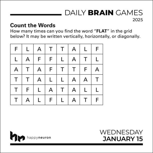 2025 Daily Brain Games DaytoDay Calendar by HappyNeuron Barnes & Noble®