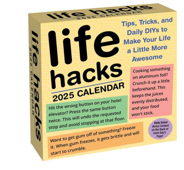 2025 Life Hacks Day-to-Day Calendar