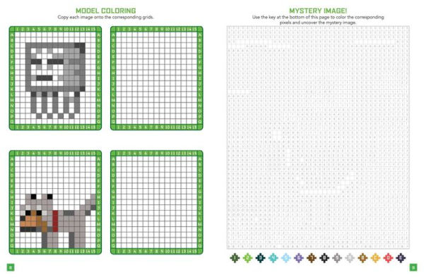 The Unofficial Minecraft Pixel Coloring Book: Volume 1