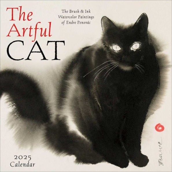 2025 Artful Cat Wall Calendar