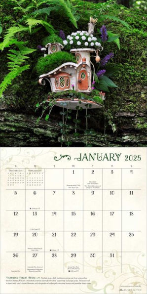 2025 Fairy Houses Wall Calendar