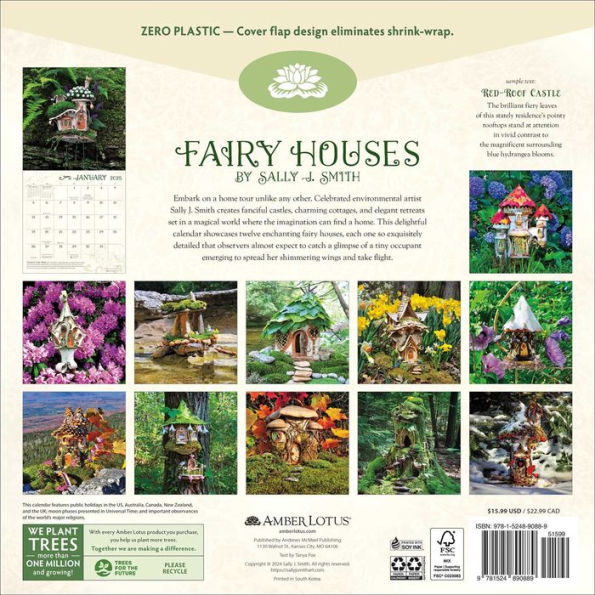 2025 Fairy Houses Wall Calendar