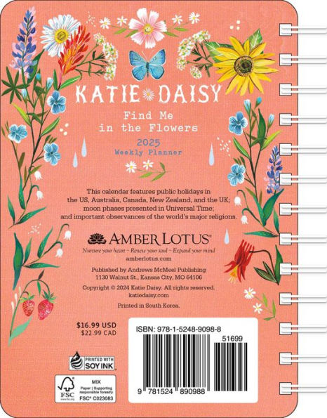 2025 Katie Daisy Weekly/Monthly Planner Calendar