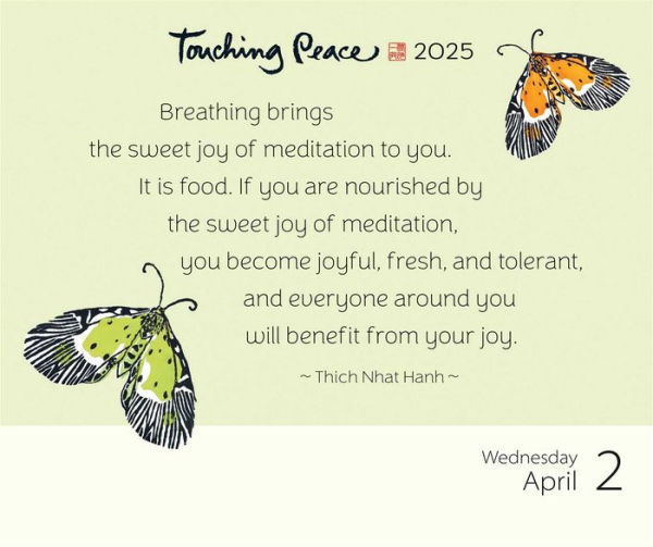 Thich Nhat Hanh 2025 DaytoDay Calendar Touching Peace by Thich Nhat