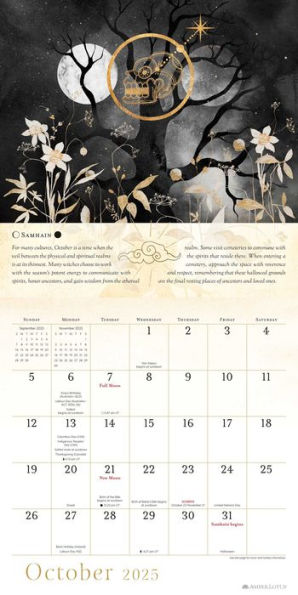 2025 Year of the Witch Wall Calendar