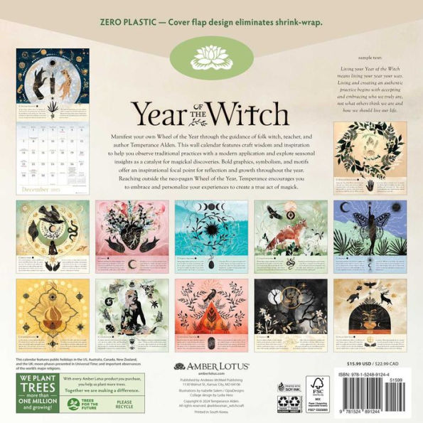 2025 Year of the Witch Wall Calendar