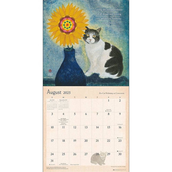 2025 Zen Cat Wall Calendar