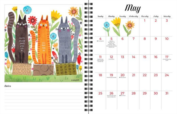 Feline 12-Month 2025 Monthly/Weekly Planner Calendar: Terry Runyan's Cats