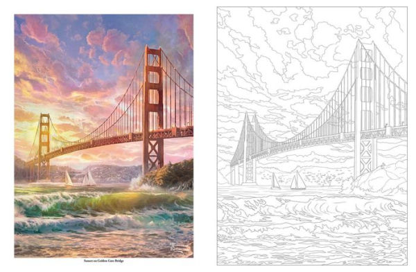 Thomas Kinkade Studios Inspired Destinations: A Coloring Book for Travelers