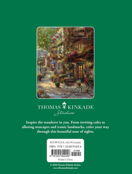 Thomas Kinkade Studios Inspired Destinations: A Coloring Book for Travelers
