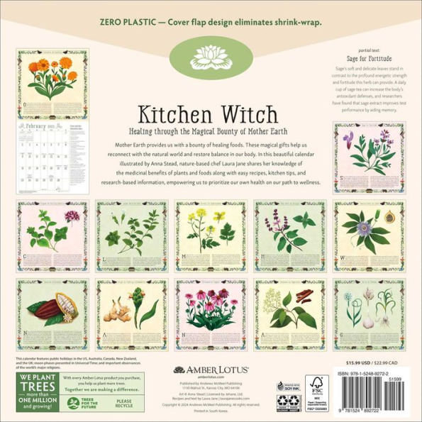 2025 Kitchen Witch Wall Calendar