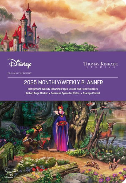 2025 Disney Dreams Collection by Thomas Kinkade Studios 12-Month Monthly/Weekly Planner Calendar