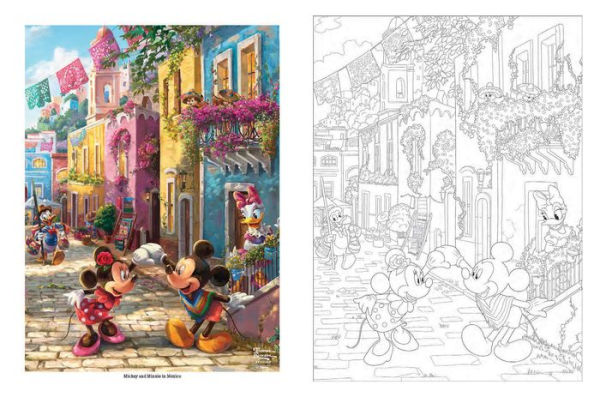 Disney Dreams Collection Thomas Kinkade Studios Celebrations Coloring Book