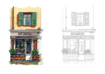 Alternative view 4 of Urban Anna Coloring Book: Enchanting Shopfronts from Around the World