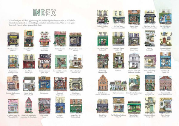 Urban Anna Coloring Book: Enchanting Shopfronts from Around the World