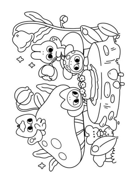 The Official Pocket Peaches Coloring Book: Cozy Coloring and Cute Stickers