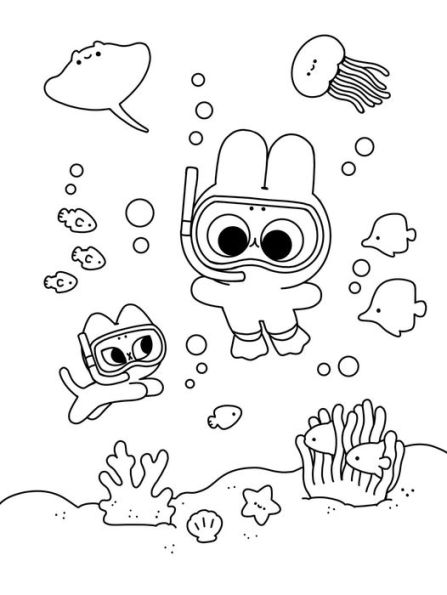 The Official Pocket Peaches Coloring Book: Cozy Coloring and Cute Stickers