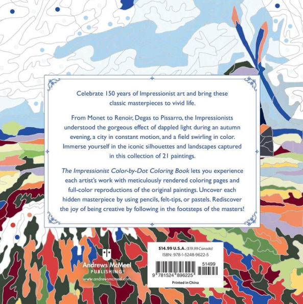 The Impressionists Color-By-Dot Coloring Book